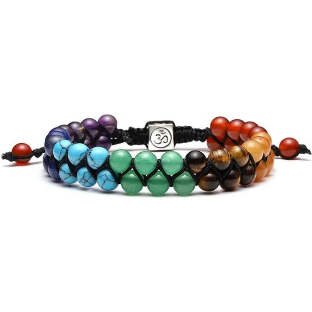 Bead Chakra Bracelet 7 Chakras Healing Crystals Bracelet Yoga Stone Beads